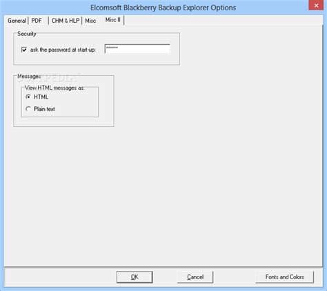 ElcomSoft Blackberry Backup Explorer